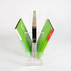 Magazine Holder - Design David Lange - Lucite - Messing - Plexiglas - Frankrijk - 70'S | Kerst thumbnail 5