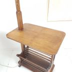 Lectuurtafel Met Lamp | Bijzettafel Eiken Vloerlamp Lectuur thumbnail 2