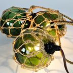 Vintage Macrame 'Zeeuwse Bol' Met Verlichting (Set 3) - Glas - Space Age - 70'S thumbnail 3
