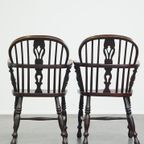Set Van 4 Prachtige Antieke Engelse Lowback Windsor Stoelen/ Eetkamerstoelen thumbnail 5