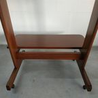 Vintage Houten Plantentafel Trolley Op Wieltjes (Twee Laags) thumbnail 5