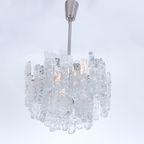 J.T. Kalmar Hanglamp Ijskristal Jaren 60 thumbnail 3