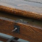 Prachtige En Uniek Grote Antieke Engelse Eikenhouten Eettafel Uit Begin 19e Eeuw thumbnail 15