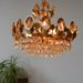 Retro Vintage Hanglamp Hollywoodregency Jaren 60 Goud Kleur