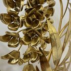 Large Italian Floral Gilded Gold Wall Lamp , 1970’S thumbnail 21