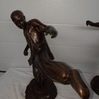 Set Bronzen Beelden Shaolin Monniken Boeddhisme thumbnail 4