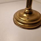 Vintage Lamp Glas In Lood En Messing Desklight Burealamp thumbnail 6