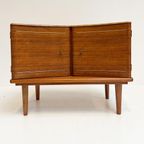 Engels Houten Kastje Met Messing Versiering, 1960'S thumbnail 3