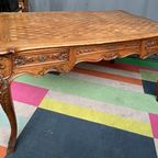Antiek Luiks Bureau In Gesneden Eikenhout In Regency-Stijl. thumbnail 8