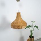 Rotan Hanglamp Met Chromen Houder thumbnail 2