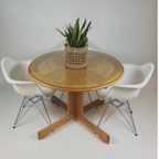 Ronde Eettafel Hout/Rotan/Glas thumbnail 2