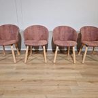 4x Arco Close Eetkamerstoelen - Showroomstaat - Roze - Blauw thumbnail 11
