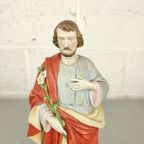 Antiek Biscuit Beeld St. Jozef thumbnail 6