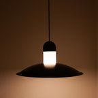 Vintage Ufo Hanglamp Glasshütte Limburg Metaal En Opaal Glas thumbnail 4