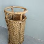 Vintage Design Bamboo Rattan Reed Umbrella Stand Plant Holder Paraplubak thumbnail 7
