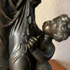 Henri (Emile Adrien) Trodoux (1875 - 1899). Origineel Bronzen Beeld Op Marmeren Voet. thumbnail 3