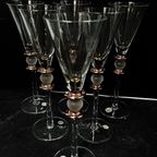 Set Van 6 Champagne Of Wijn / Likeurglazen Met Gouden/ Matglazen Accenten thumbnail 5