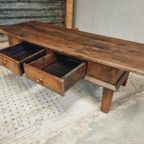 Antieke Spaanse Salontafel Sidetable Kastanjehout 1800 thumbnail 10