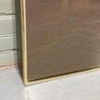 Xl Vintage Gerookt Glas Spiegel, Gouden Lijst, 140 X 110 Cm thumbnail 9