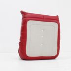 Togo Armchair Red Leather By Michel Ducaroy For Ligne Roset thumbnail 11