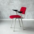 Revolt Stoel Friso Kramer Vintage Ahrend Rood Stof Kvadrat thumbnail 2