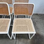Zes Vintage Cesca Design Stoelen, Witte Uitvoering, 1980's thumbnail 13