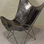 Zwarte Leer Vliender Fauteuil Stoel thumbnail 5