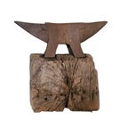 19th Century Blacksmith's Anvil On The Original Tree Stump Pedestal thumbnail 9