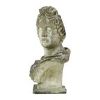 Prachtige Verweerde Apollo Buste Tuinbeeld Gegoten Steen 65cm thumbnail 15