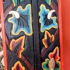 Tibetaans Kastje Houtsnijwerk Handgeschilderd thumbnail 7