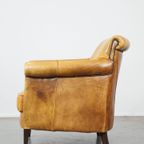 Gezellige, Comfortabele Rundleren Fauteuil/armchair In Een Unieke Kleur thumbnail 6