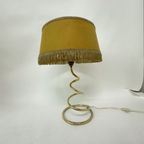Mid-Century Brass Spiral Table Lamp , 1950’S thumbnail 10