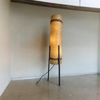 Vintage Raket Staanlamp Dame & Co In Glasvezel & Stalen Pote thumbnail 2
