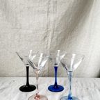 8X Martini Coupe / Champagne Glas, Licht Blauw, Luminarc thumbnail 8