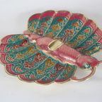 Enameld Brass Ashtray In The Shape Of A Butterfly - Ca. 1960 - As New thumbnail 5