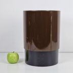 Vintage Samp De Manade Bureau Prullenbak Afvalmand Bruin ’70 thumbnail 3