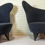 Set Of 2 Vintage Oortjes Design Fauteuils thumbnail 8