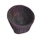 Rattan Dark Purple Lounge Chair thumbnail 2