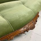 Vintage Zeegroene Barok Zetel / Fauteuil / Canapé thumbnail 7