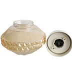 Vintage Glazen Plafonnière Met Prachtige Amber Gloed, Jaren '60 thumbnail 2