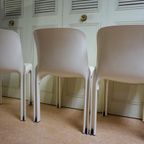 4 Witte Selene Stoelen Vico Magistretti Voor Artemide thumbnail 10