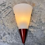 Vintage Lakro Wandlamp Glas En Metaal thumbnail 2