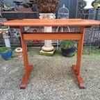 Vintage Kaart Tafel Uit De Jaren 60 Afm. 110x40cm En 80cm Ho thumbnail 2