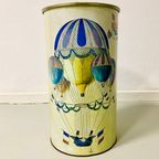 Vintage Xxl Piero Fornasetti Balloon Festival Opberg Blik Prullenbak Jaren 60 Made In Italy thumbnail 8