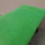 Vintage Voetenbank Jaren 60 / 70 Nieuw Bekleed Groene Ribstof thumbnail 7