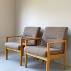 Vintage Houten Zithoek 3 Zitsbank En 2 Fauteuils thumbnail 6