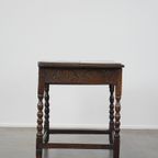 Zeer Mooie Antieke Engelse Eikenhouten Side Table/Haltafel Uit De 18E Eeuw Met Prachtig Gedetaill thumbnail 6