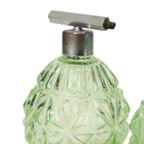 Groene Kristallen Toiletset Boudoirset Art Deco Stijl Parfum thumbnail 3