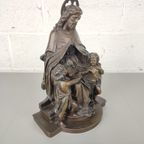 Bronzen Beeld D. Marie - Jezus Met Kinderen thumbnail 6