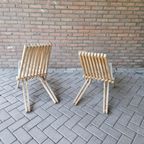 Set 2 Lounge Fauteuils Lattenbank Ligstoelen Tuinstoelen thumbnail 7